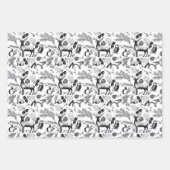 Bezaubernde Winterwaldtiere Xmas handGezeichnet Geschenkpapier Set (Vorderseite)