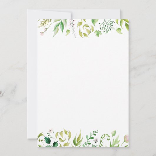 Bezaubernde Woodland Babydusche Einladung (Rückseite)