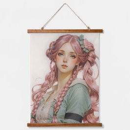 Bezaubernde Woodland-Träume | Schönheit und Romant Wandteppich Mit Holzrahmen