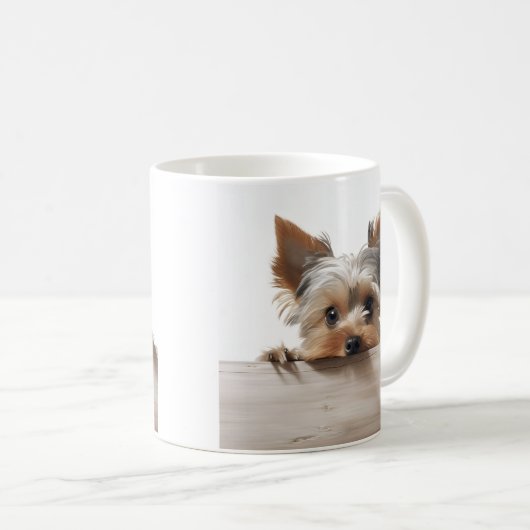 bezaubernde Yorkshire Terrier Fotografie Tasse (VorderseiteRechts)