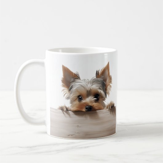 bezaubernde Yorkshire Terrier Fotografie Tasse (Links)