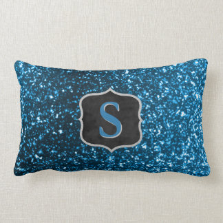 Bezaubernder blauer Glitzer Girly Bling der Lendenkissen