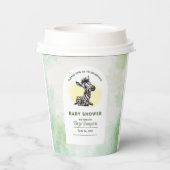 Bezaubernder Cartoon Zebra Babydusche Pappbecher (Rückseite)