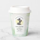 Bezaubernder Cartoon Zebra Babydusche Pappbecher (Vorderseite)