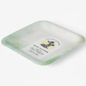 Bezaubernder Cartoon Zebra Babydusche Pappteller (Gewinkelt)