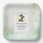 Bezaubernder Cartoon Zebra Babydusche Pappteller (Vorderseite)