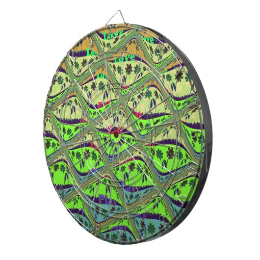 Bezaubernder eklektischer Garten Schachbrettblumen Dartscheibe (Vorderseite rechts)