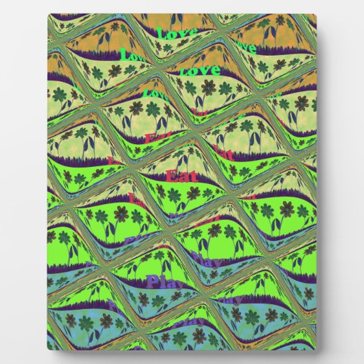 Bezaubernder eklektischer Garten Schachbrettblumen Fotoplatte (Vorderseite)