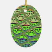 Bezaubernder eklektischer Garten Schachbrettblumen Keramikornament (Vorne)