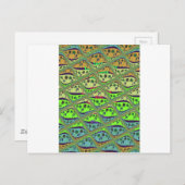 Bezaubernder eklektischer Garten Schachbrettblumen Postkarte (Vorne/Hinten)