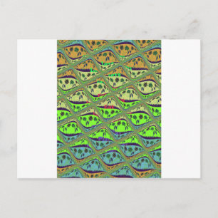 Bezaubernder eklektischer Garten Schachbrettblumen Postkarte