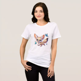 bezaubernder Fennec-Fuchs umgeben von verträumtem Tri-Blend Shirt