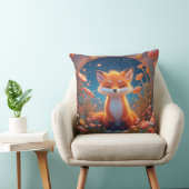 Bezaubernder Fuchs inmitten eines Fantasy-Waldes Kissen (Stuhl )