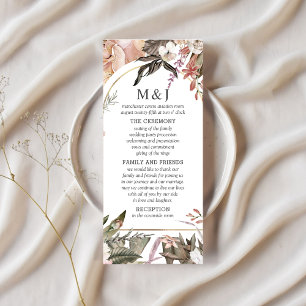 Bezaubernder Garten Elegantes Boho Blumenprogramm Werbekarte