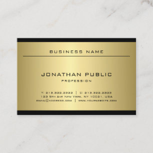 Bezaubernder Goldblick-modernes elegantes Visitenkarte