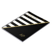 Bezaubernder GoldConfetti und Notizblock (Linke Seite)