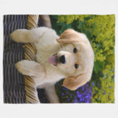 Bezaubernder Goldie Welpe Fleecedecke (Vorderseite (Horizontal))