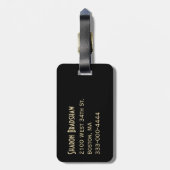 Bezaubernder GoldStilett-Gepäckanhänger Gepäckanhänger (Rückseite vertikal)