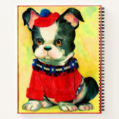 bezaubernder Hund in Hut und Pullover Notizblock (Rückseite)