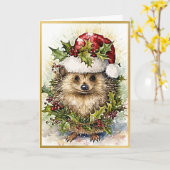 Bezaubernder Igel für Waldfreunde Karte (Gelbe Blume)