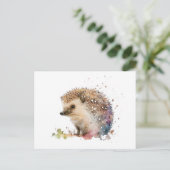 Bezaubernder Igel mit warmen Farben Postkarte (Stehend Vorderseite)