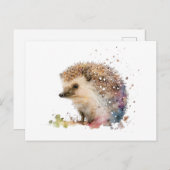 Bezaubernder Igel mit warmen Farben Postkarte (Vorne/Hinten)