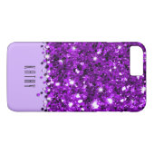 Bezaubernder lila funkelnd Glitzerconfetti-Kasten Case-Mate iPhone Hülle (Rückseite (Horizontal))