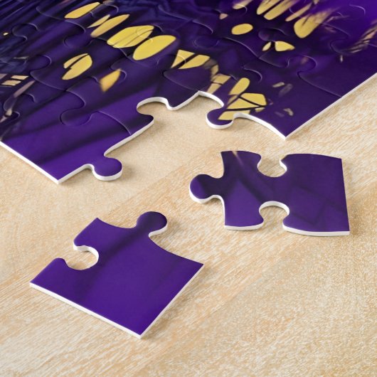 Bezaubernder Lila Wald am See Puzzle (Seite)