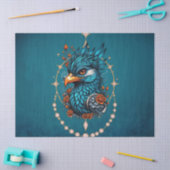 Bezaubernder majestätischer Blauvogel Seidenpapier (Basteln)