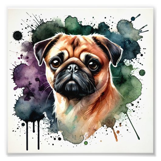 Bezaubernder Mops Fotodruck (Vorne)