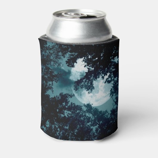 Bezaubernder Nachtwald mit Vollmond Dosenkühler (Kanne Rückseite)