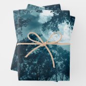 Bezaubernder Nachtwald mit Vollmond Geschenkpapier Set (Beispiel)