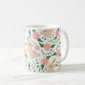 bezaubernder Osterhase & Eier Muster Kaffeetasse (VorderseiteRechts)