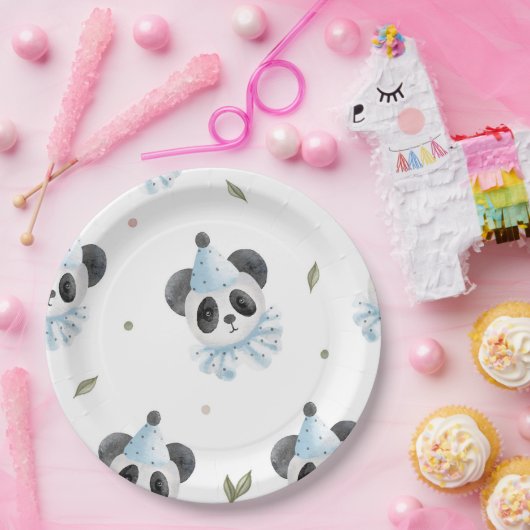 Bezaubernder Panda Bär Rustikale Teller (Party)