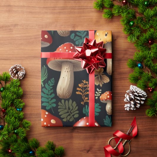 Bezaubernder Pilzwald Geschenkpapier (Feiertagsgeschenk)
