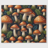 Bezaubernder Pilzwald Geschenkpapier (Flach)