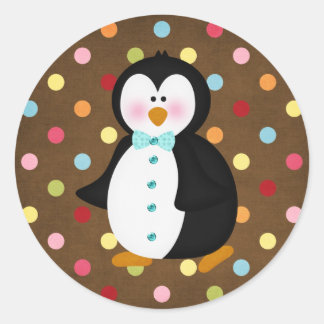 bezaubernder Pinguin Runder Aufkleber