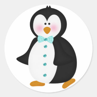 bezaubernder Pinguin Runder Aufkleber