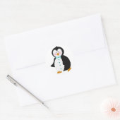 bezaubernder Pinguin Runder Aufkleber (Umschlag)