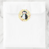 bezaubernder Pinguin Runder Aufkleber (Tasche)