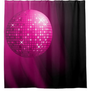 Bezaubernder Pink-Disco-Ball Duschvorhang