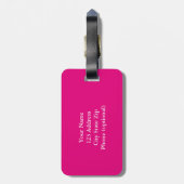 Bezaubernder rosa Reise-Gepäckanhänger für Frauen Gepäckanhänger (Rückseite vertikal)