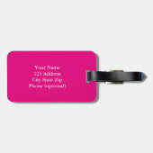 Bezaubernder rosa Reise-Gepäckanhänger für Frauen Gepäckanhänger (Rückseite horizontal)