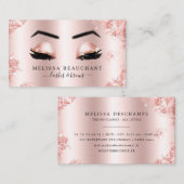 Bezaubernder Rosen-GoldGlitzer peitscht Visitenkarte (Vorne/Hinten)