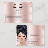 Bezaubernder Rosen-GoldGlitzer peitscht Visitenkarte (Vorne/Hinten)