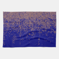 Bezaubernder Rosen-Goldkobalt-Blau-Glitzer Ombre