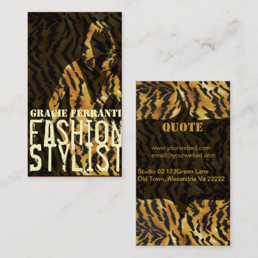 Bezaubernder Schönheits-Mädchen lFashion Visitenkarte (Vorne/Hinten)