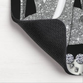 Bezaubernder silberner Glitzer-hohe Mousepad (Ecke)