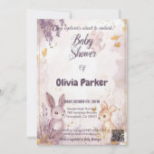 Bezaubernder Soft Lavendel & Gold Wasserfarbe Einladung (Vorderseite)