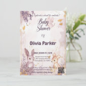 Bezaubernder Soft Lavendel & Gold Wasserfarbe Einladung (Stehend Vorderseite)